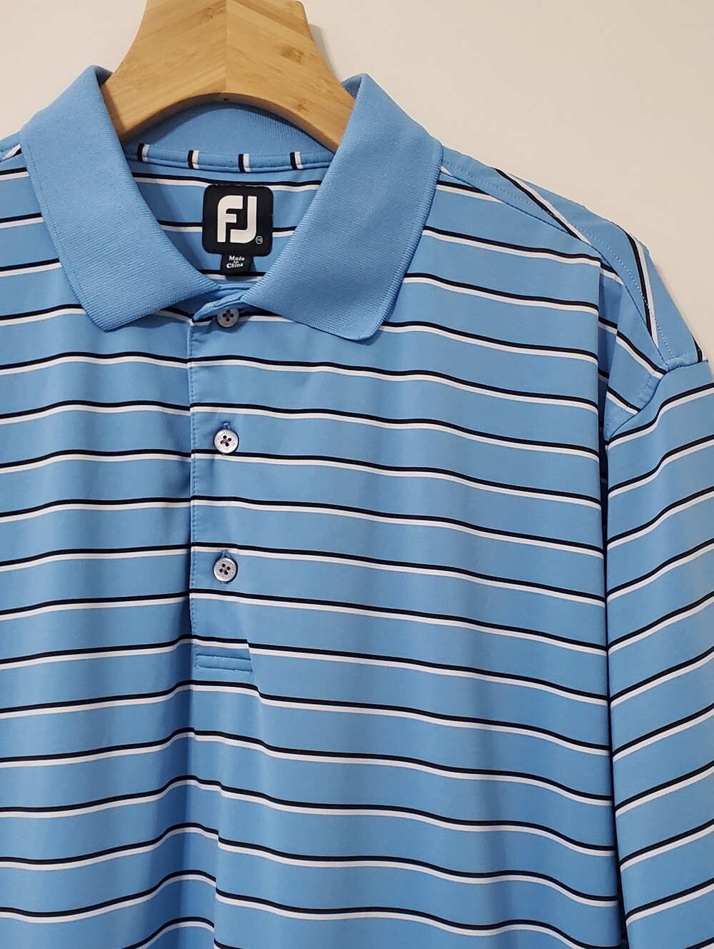 FootJoy Golf Polo Shirt Blue Striped Mens 2XL
